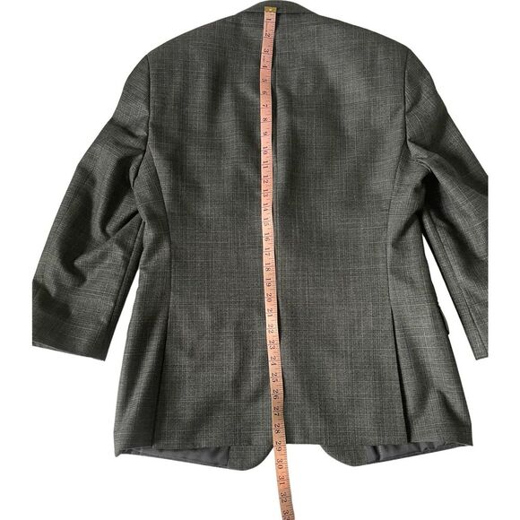Michael Kors Mens Blazer Gray Plaid Check Dual‎ Vent 38S Sport Suit Coat Jacket - Picture 6 of 7